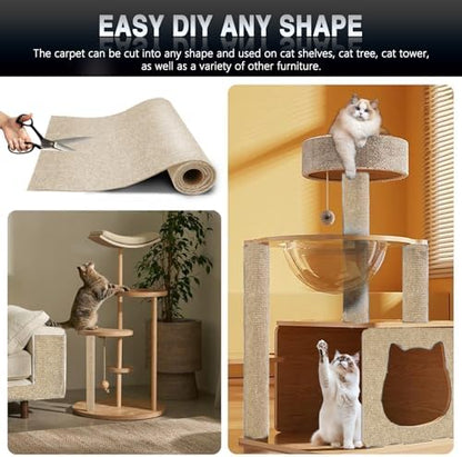 Two pieces of ZLAFM durable anti scratch covers protecting home doors from pet claw marks