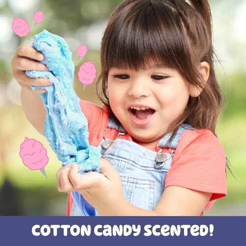 Sensory toy kit components including rubber character charm and mini foam balls spread out