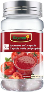 Gluten-free non-GMO lycopene capsules bottle angle display