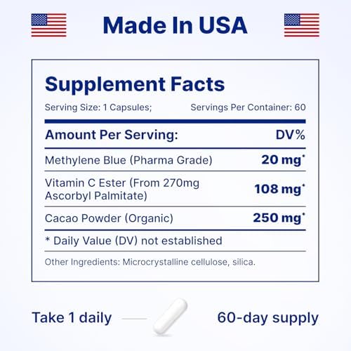 Stanis Labs Ultimate Methylene Blue Capsules dual bottle angle display