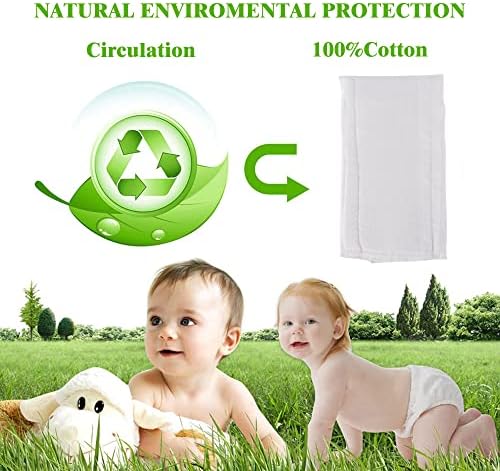 Close-up of Fasoar prefold cloth diapers highlighting the 3-ply middle absorbent panel.
