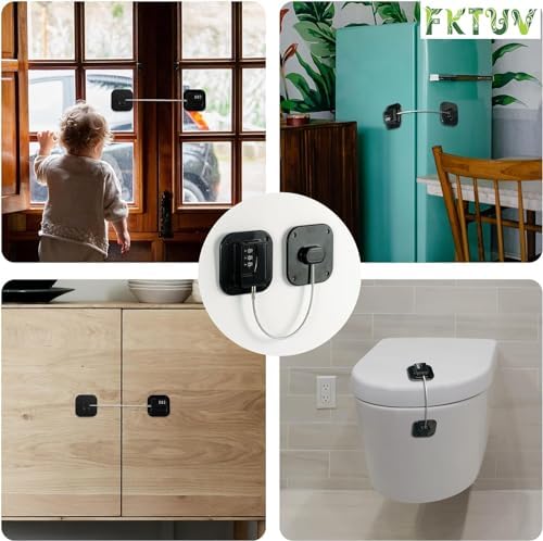 Fktuv combination fridge lock installed on a kitchen appliance