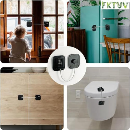 Fktuv combination fridge lock installed on a kitchen appliance