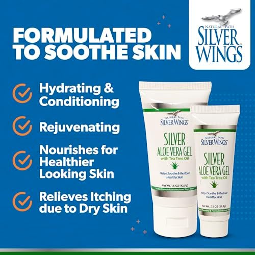 Natural Path Silver Wings skin care gel texture and consistency display