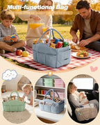 Marscamd lightweight diaper caddy filled with baby essentials
