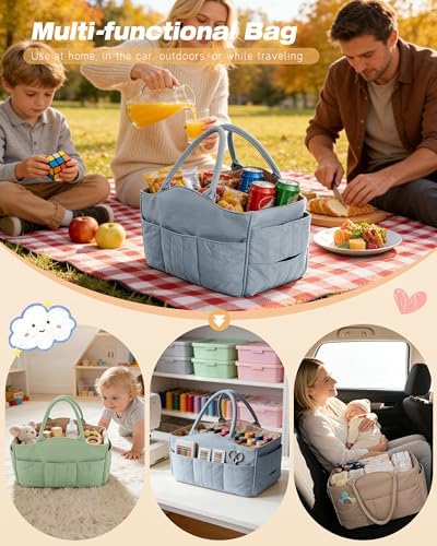 Marscamd lightweight nursery basket with sturdy handles