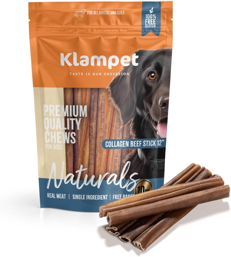 Klampet Naturals beef collagen stick texture detail