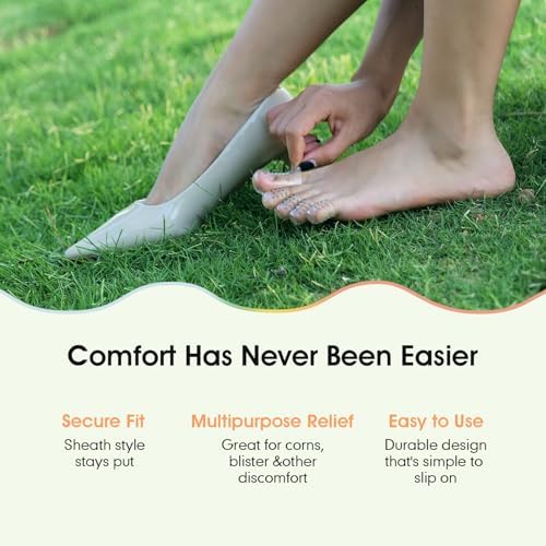 ENLOPQ dual size toe sleeves displaying the large and small comparison.