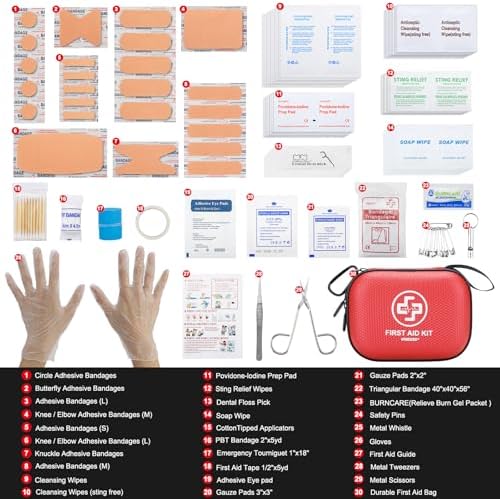 Vriexsd compact emergency kit for car and travel safety