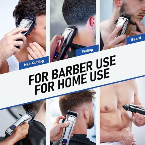 SUPRENT high performance hair trimmer displaying remaining battery life percentage