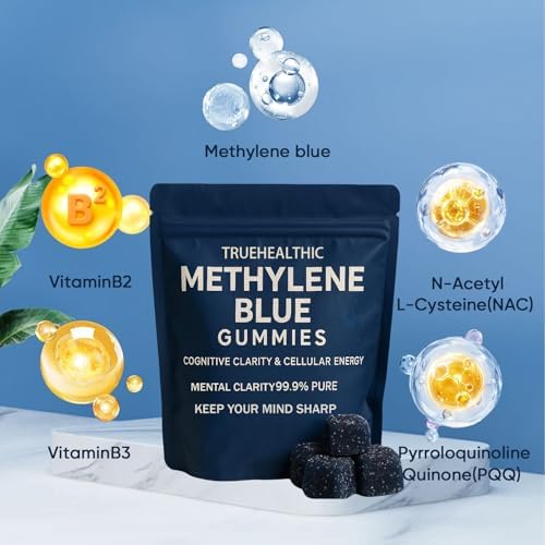 Close up of TrueHealthic Methylene Blue 5mg cognitive supplement