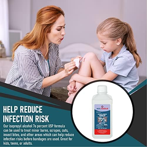 Epic Medical Supply isopropyl alcohol bottle showing clean design and secure cap