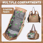 Grluvxo convertible tote backpack side profile
