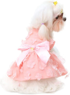 Laifug floral lace wedding style dog dress back view