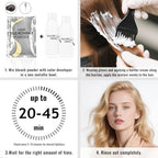 Cosmtek professional hair lightener powder showing eight levels of lift capability details