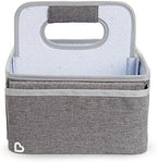 Munchkin diaper caddy filled with baby care essentials