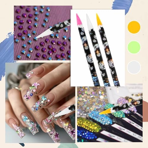 Rhinestone picker pencil set displayed for diamond painting and crafts