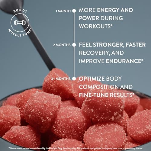 Arrae Tone creatine gummies lifestyle workout and fitness support shot.
