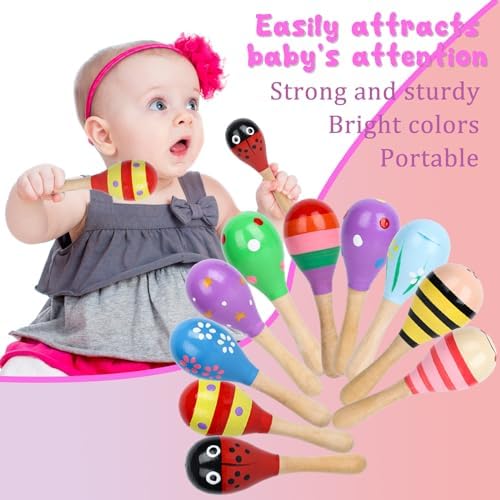 Close up view of the smooth burr free finish and painted designs on POPLAY infant learning toys