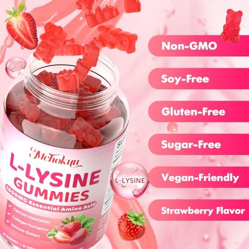 Red bear shaped chewable amino acid gummies