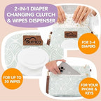 Bumco diaper clutch attached to a baby stroller