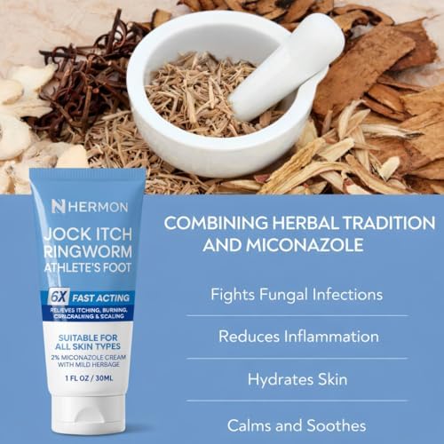 Hermon miconazole nitrate 2 percent ointment for soothing fungal infections.