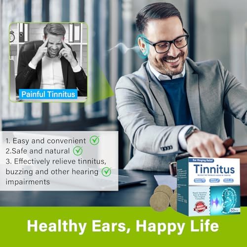 Airuntech Tinnitus Relief Patches round adhesive strips display