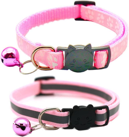 2 Pack Cat Collars Quick Release Reflective Kitten Collar with Bell & Safety Release (Black) - Image 9