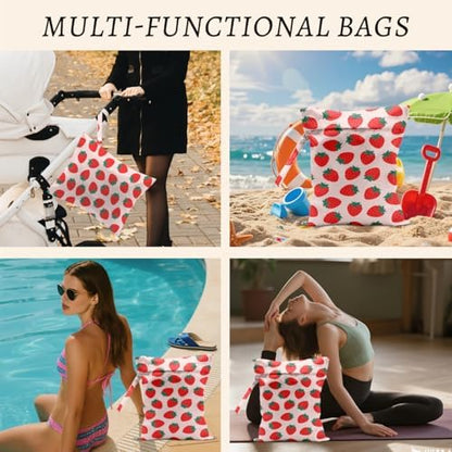Zcyxuuw wet bag attached to a stroller for travel convenience