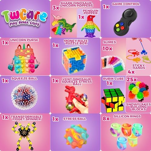 Sensory fidget spinners and cubes for ADHD focus