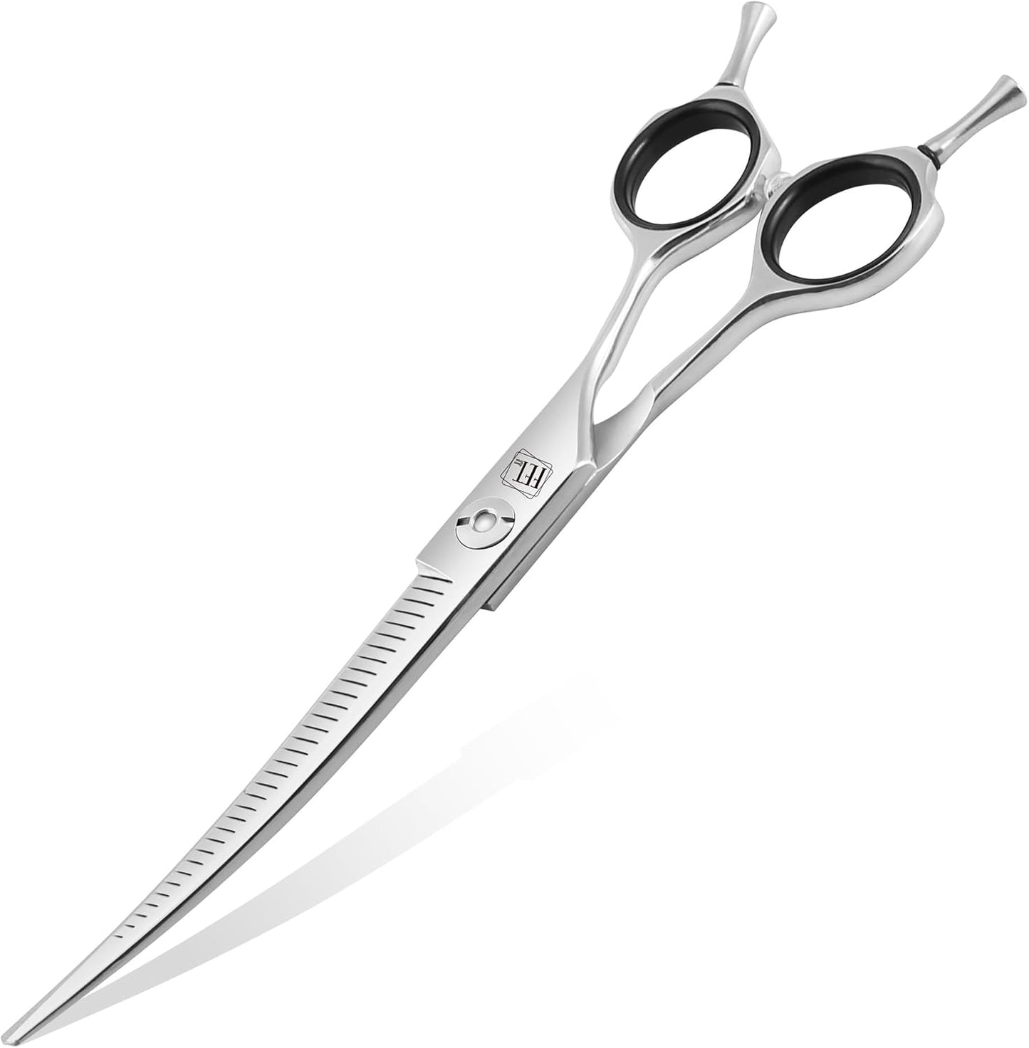 Fenice Totem 7 inch curved thinning shears for professional dog groomers
