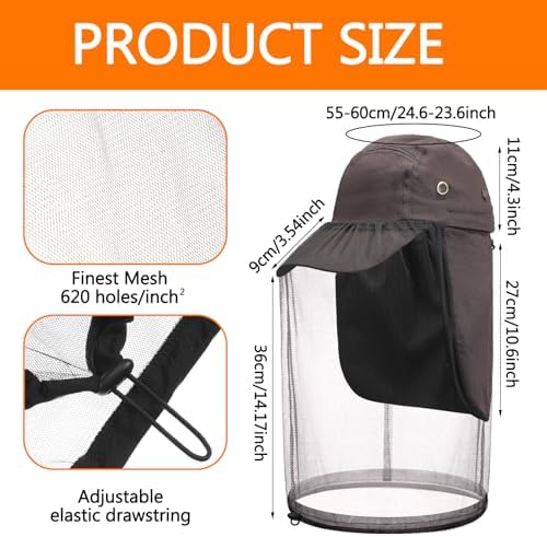 Bunnycool operator cap with mosquito mesh netting