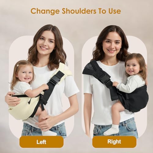 Compact fold demonstration of the one size fits all adjustable hip carrier for easy storage.