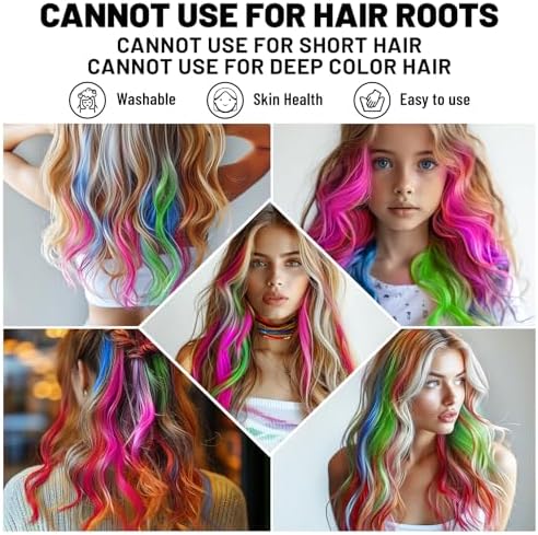 Model using Badcolor hair chalk comb for festive hair makeover