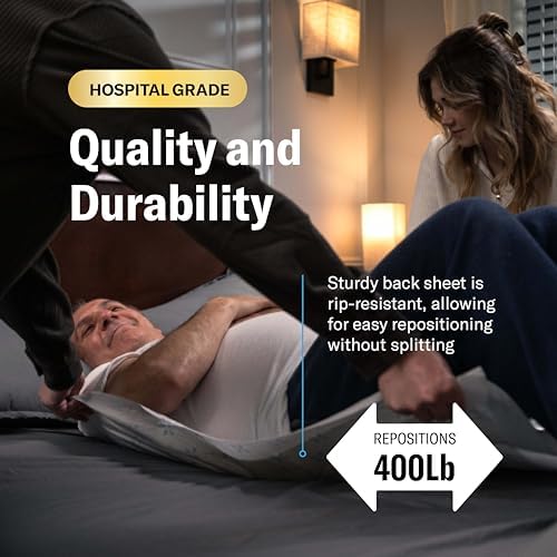 Elderly person resting on comfortable XXX-Large incontinence bed pad