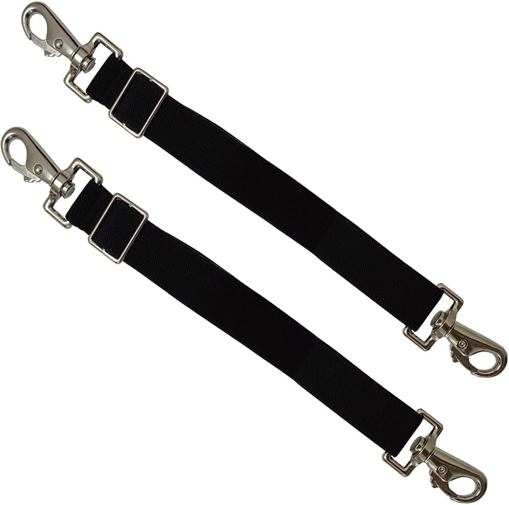Gaitwin adjustable winter blanket strap showing the three hundred and sixty degree rotating clip hardware
