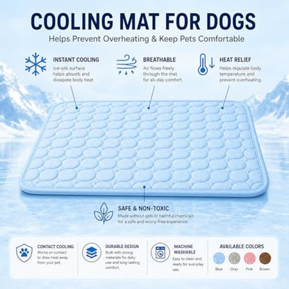 Close up shot of the breathable fabric on the Pawlabs Cooling washable pet pad.