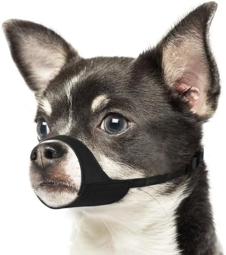 Mayerzon dog muzzle showing adjustable strap mechanism