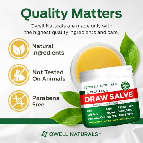 OWELL NATURALS vegan and paraben free drawing balm for traditional skincare