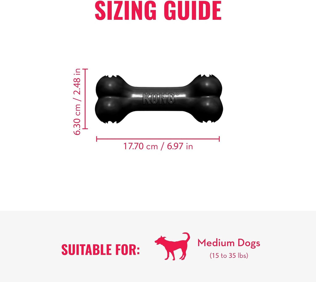 Authentic KONG ultra durable natural rubber bone packaging details