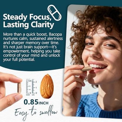 Side angle of organic nootropic brain support supplement for focus and cognitive health.