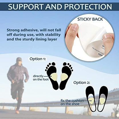One quarter inch thick wool felt forefoot pads for shock absorption