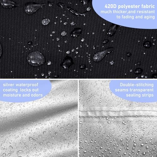 Interior view showing waterproof seal on ClawsCover bag