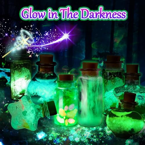 Jopsheen potion bottles glowing in the dark