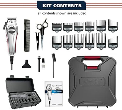 Wahl high torque corded hair cutting machine with self sharpening precision blades
