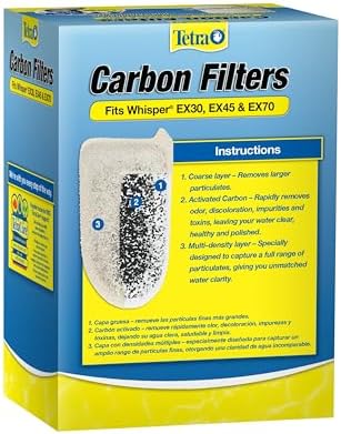 Tetra Whisper EX30 EX45 EX70 compatible filter media layout