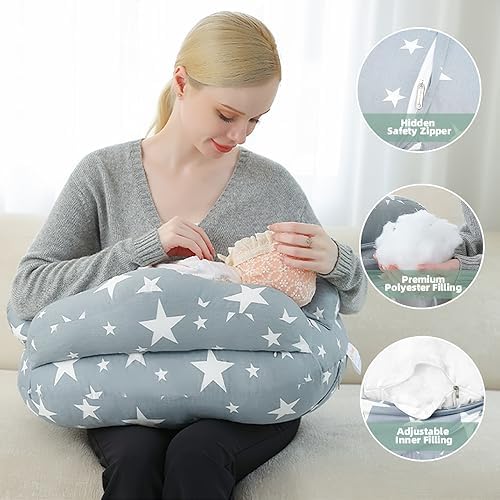 Chilling Home feeding pillow showing customizable polyester cotton filling access