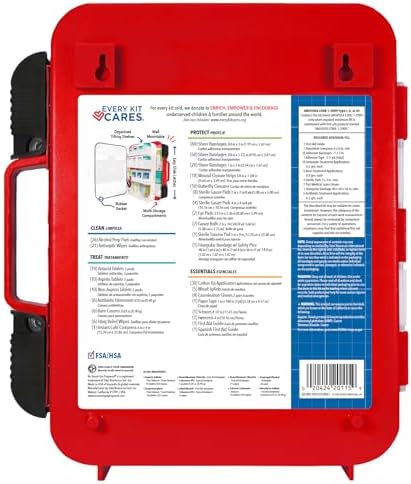 Back view of the durable red plastic case highlighting the wall mounting capability and sliding latches.