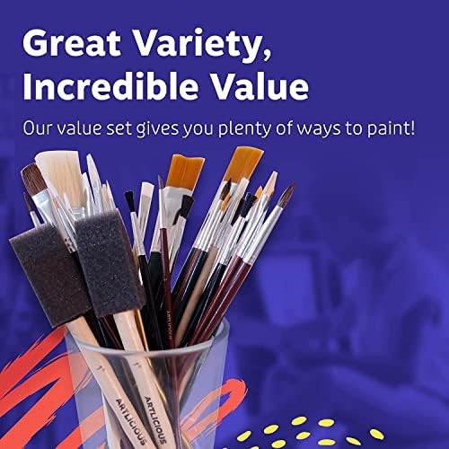 Artlicious kids and professional multi medium painting tool collection on white background