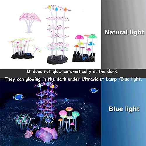 Lpraer artificial aquarium decorations swaying naturally inside a freshwater fish tank environment